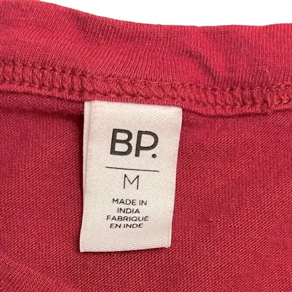 Nordstrom's bp Red Rumba Slouch Pocket Long Sleeve Tee Size Medium - Picture 7 of 8